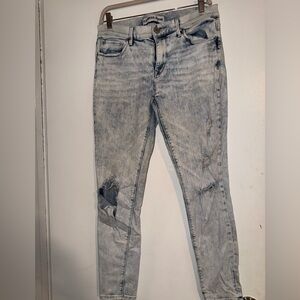MIA Light Gray Distressed Women's Skinny Jeans